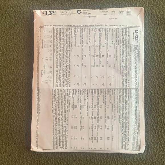 NWT McCall’s pattern M6221. Christening outfits. Newborn to large. 8 to 21 lbs. - Picture 4 of 7